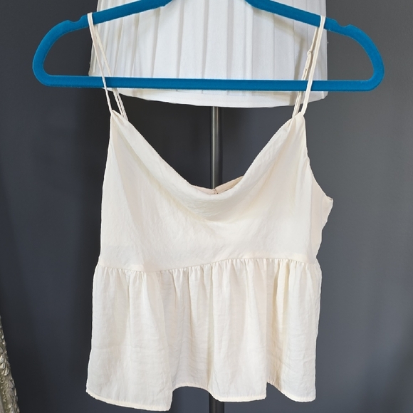American Eagle Outfitters Tops - American Eagle Elegant Cream Spaghetti Strap Top Sz. M